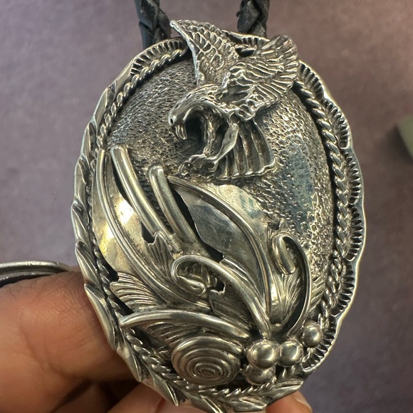 Silver Eagle bolo tie